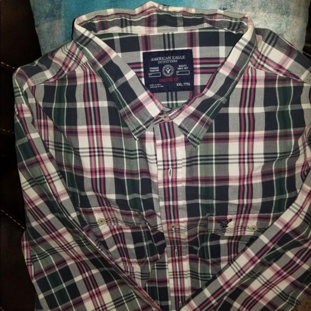 American eagle xxl long sleeve button down like new